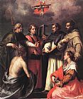 Andrea Del Sarto Canvas Paintings - Disputation over the Trinity